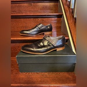 Aston Grey Monk Strap Shoes
